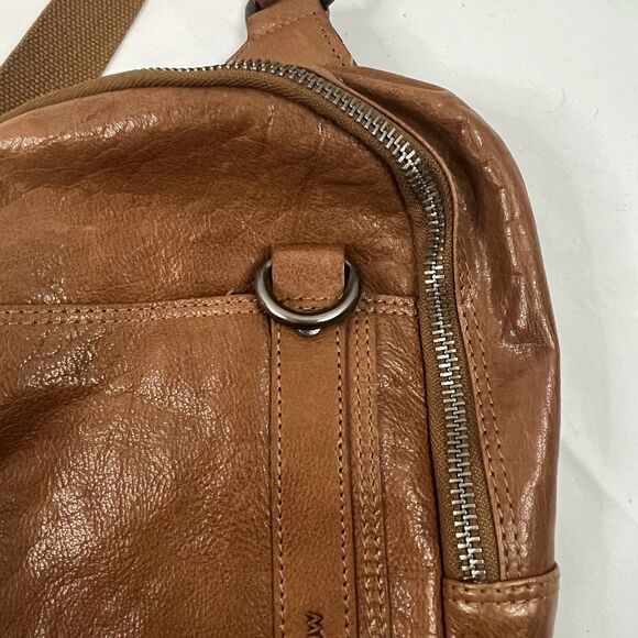 Spikes & Sparrow Leather Sling Bag ONE SHOULDER BACKPACK  BROWN - Picture 4 of 16